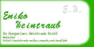 eniko weintraub business card