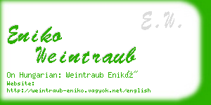 eniko weintraub business card